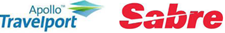 Partnership logos: Apollo Travelport, Sabre