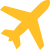 Yellow airplane icon
