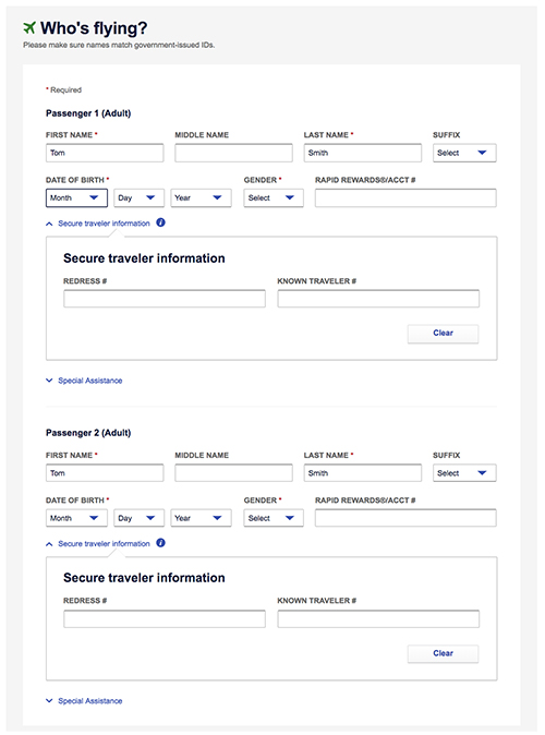 Southwest Flight Seating Chart