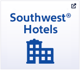Ícono de hotel con la frase "Southwest Hotels" arriba