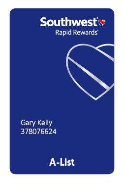 Rapid Rewards A-List card