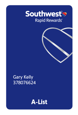 Tarjeta de A-List de Rapid Rewards