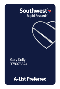 Rapid Rewards A-List card