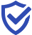 Blue stylized icon of borders