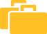 Yellow stylized icon of a suitcase