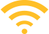 Yellow stylized icon of WiFi