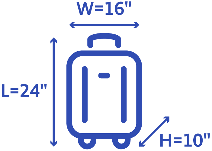 Hand luggage size guide