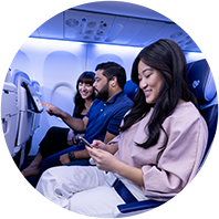 customers using wifi onboard a plane