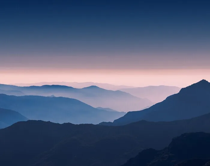 Mountains in the horizon
